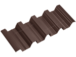 Двусторонний профнастил Н75-750 стальной шелк 0,50 мм шоколадно-коричневый