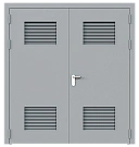 Дверь техническая двупольная глухая ДМ2-П2 правая с вентиляционной решеткой