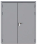 Дверь техническая двупольная глухая ДМ2-П3 правая (порог 14 мм)