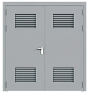 Дверь техническая двупольная глухая ДМ2-П2 левая с вентиляционной решеткой