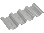 Двусторонний профнастил Н75-5000х750 0,60 мм бело-алюминиевый