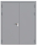 Дверь техническая двупольная глухая ДМ2-П3 левая (порог 14 мм)