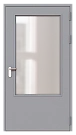 Дверь техническая однопольная остекленная ДМО1-П3 правая (порог 14 мм)