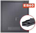 Дверь противопожарная двупольная глухая ДПМ EIS-60