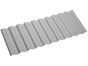 Двусторонний профнастил С21-3000х1000 эконом бело-алюминиевый