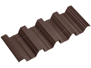 Двусторонний профнастил Н75-2500х750 0,80 мм шоколадно-коричневый