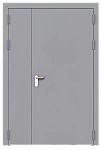 Дверь техническая полуторная глухая ДМ2-П2 правая с выпадающим порогом