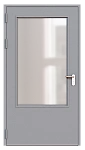 Дверь техническая однопольная остекленная ДМО1-П3 левая (порог 14 мм)