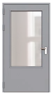 Дверь техническая однопольная остекленная ДМО1-П3 левая (порог 14 мм)