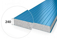Стеновая сэндвич-панель 1000 мм 240 мм с утеплителем минеральный базальтовый утеплитель Стеновая сэндвич-панель 1000 мм 240 мм с утеплителем минеральный базальтовый утеплитель