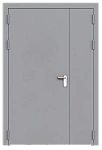 Дверь техническая полуторная глухая ДМ2-П2 левая с выпадающим порогом