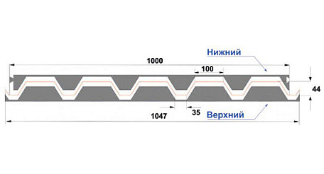 Уплотнитель С-44 ГОСТ коньковый (верхний)