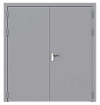 Дверь техническая двупольная глухая ДМ2-П2 правая с выпадающим порогом