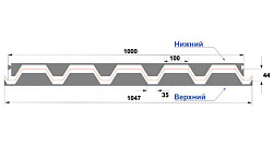 Уплотнитель НС-44 ТУ коньковый (верхний)