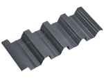 Двусторонний профнастил Н75-6000х750 стальной бархат 0,50 мм графитовый серый