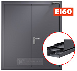 Дверь противопожарная двупольная глухая ДПМ EI-60