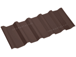 Двусторонний профнастил НС44-4000х1000 0,45 мм шоколадно-коричневый