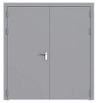 Дверь техническая двупольная глухая ДМ2-П2 левая с выпадающим порогом