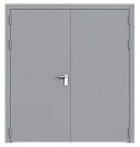 Дверь техническая двупольная глухая ДМ2-П2 левая с выпадающим порогом