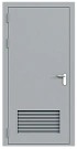 Дверь техническая однопольная глухая ДМ1-П1 левая с вентиляционной решеткой