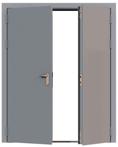 Дверь техническая двупольная глухая ДМ2-П3 левая (порог 14 мм)