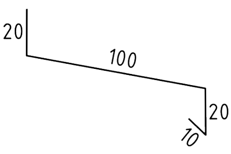 Оконный отлив Вид 1 1000х100 мм