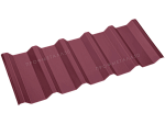 Двусторонний профнастил НС44-6000х1000 0,50 мм винно-красный Двусторонний профнастил НС44-6000х1000 0,50 мм винно-красный