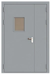 Дверь техническая полуторная остекленная ДМО2-П1 левая